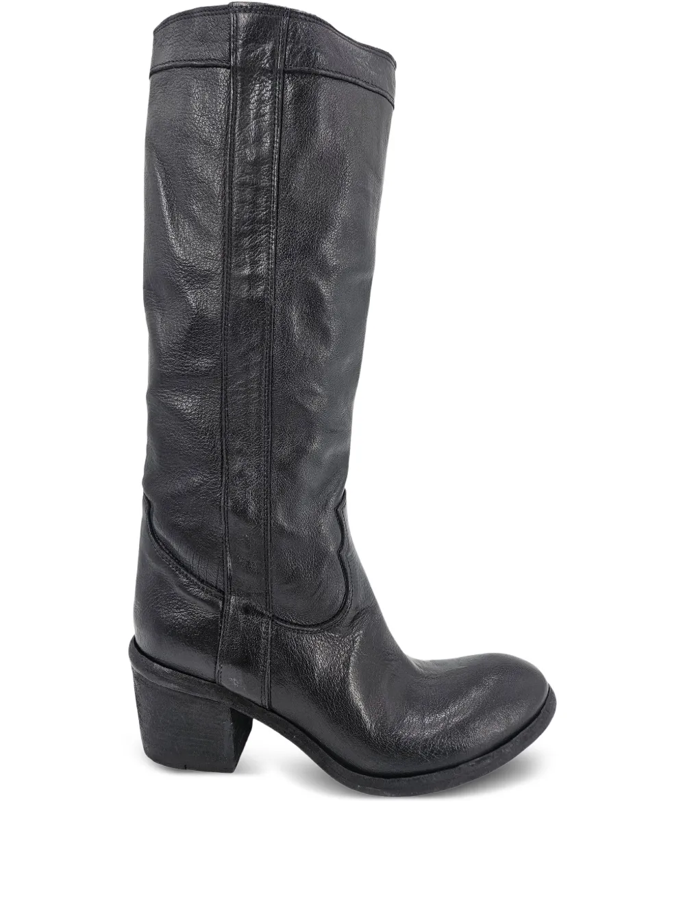 Madison.Maison 57mm leather knee-high boots Black