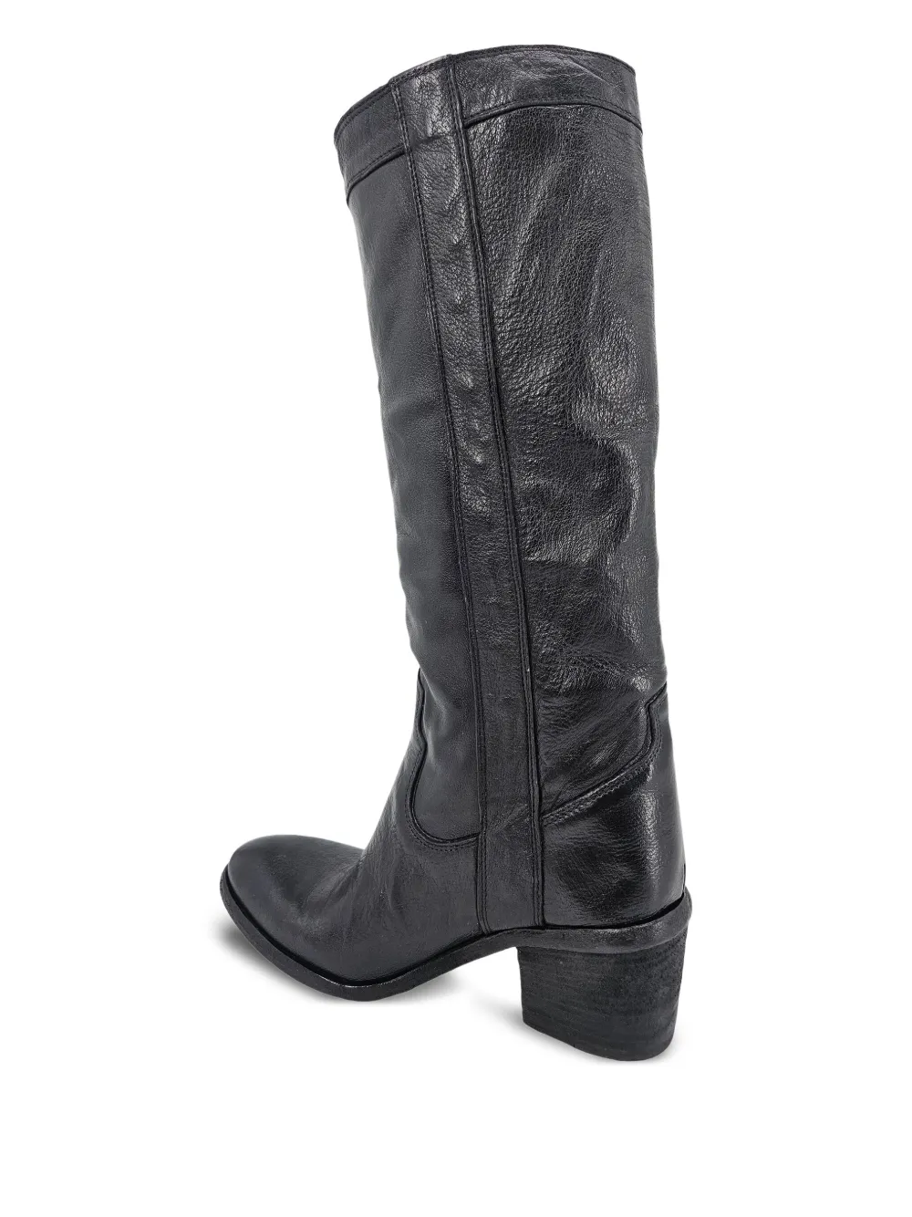 Madison.Maison 57mm leather knee-high boots Black