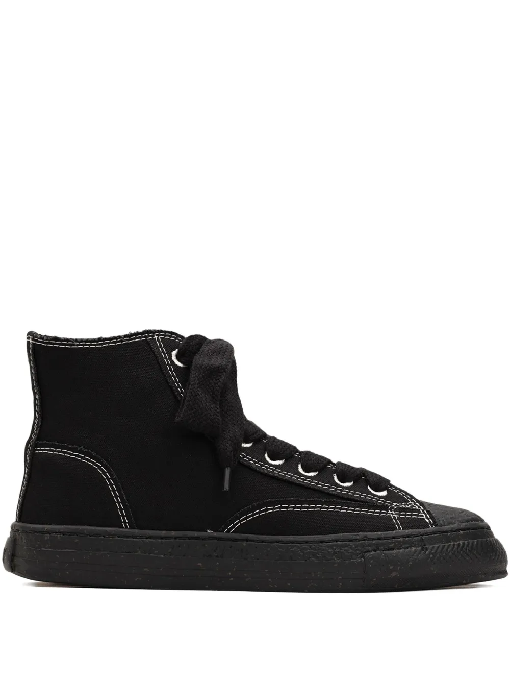 General Scale. Roy high-top canvas sneakers Black