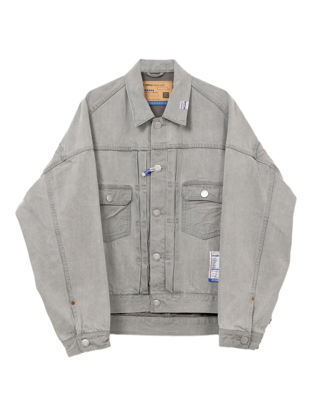 in･stru(men-tal). bleached denim jacket | Grey | Image 1