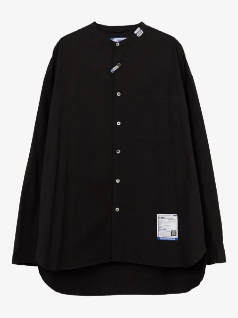 in･stru(men-tal). band-collar long-sleeve shirt