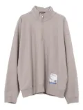 in･stru(men-tal). half-zip label sweatshirt - Grey