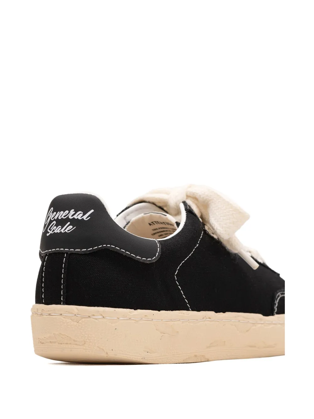 General Scale. past sole canvas low top sneakers Black