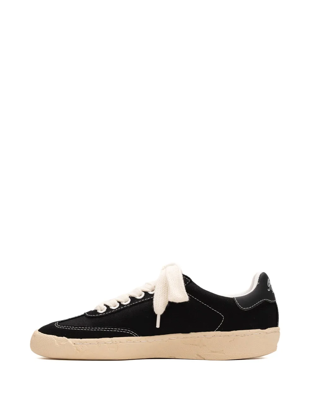 General Scale. past sole canvas low top sneakers Black