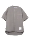 in･stru(men-tal). short-sleeve button shirt - Grey
