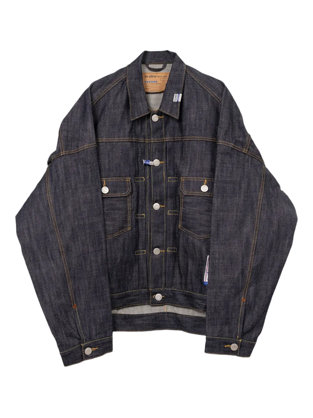 in･stru(men-tal). Selvage denim jacket | Blue | Image 1