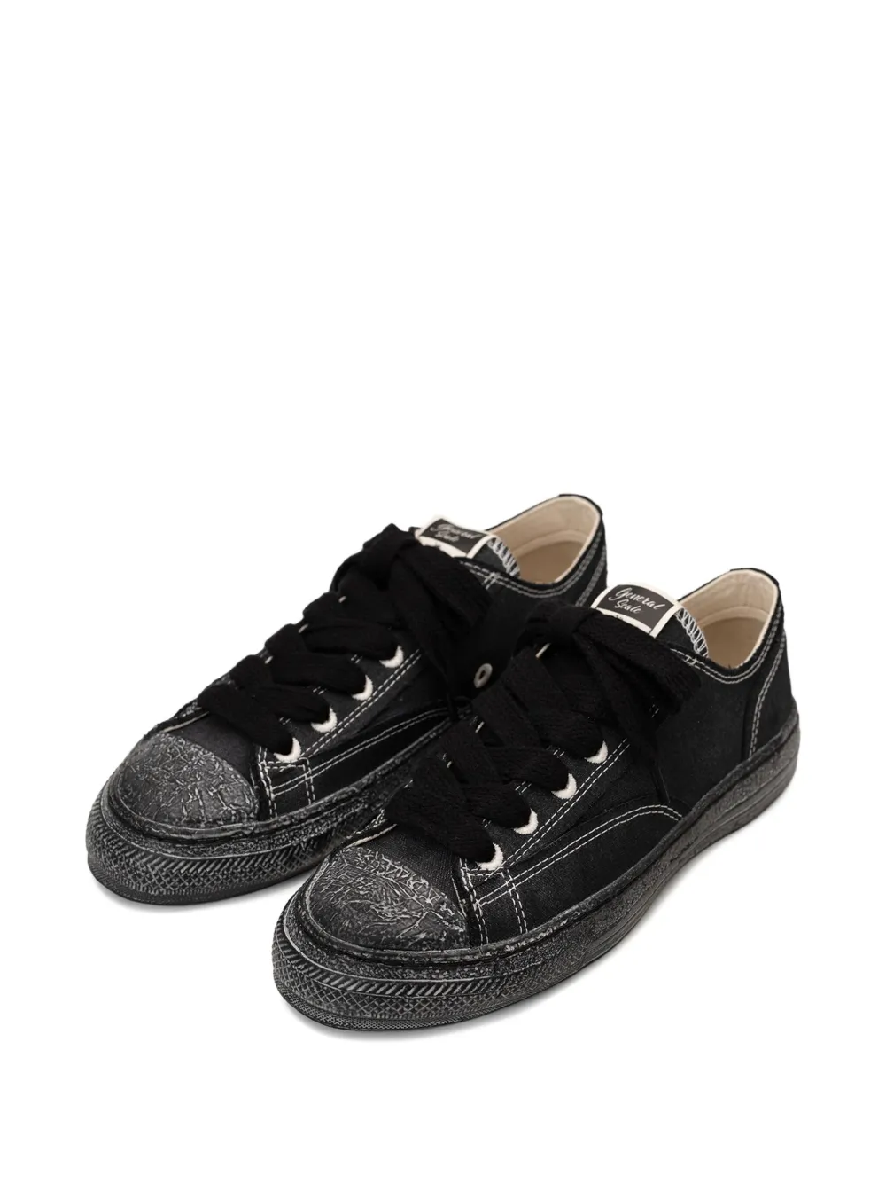 General Scale. Roy past-sole smudged canvas sneakers | Low-Tops | Image 2