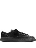 General Scale. Roy past-sole smudged canvas sneakers - Black