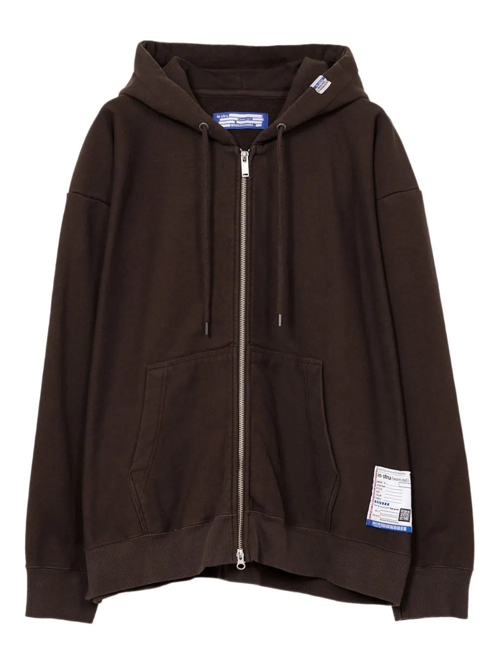 in･stru(men-tal). hoodie con cierre | marrón | Image 1