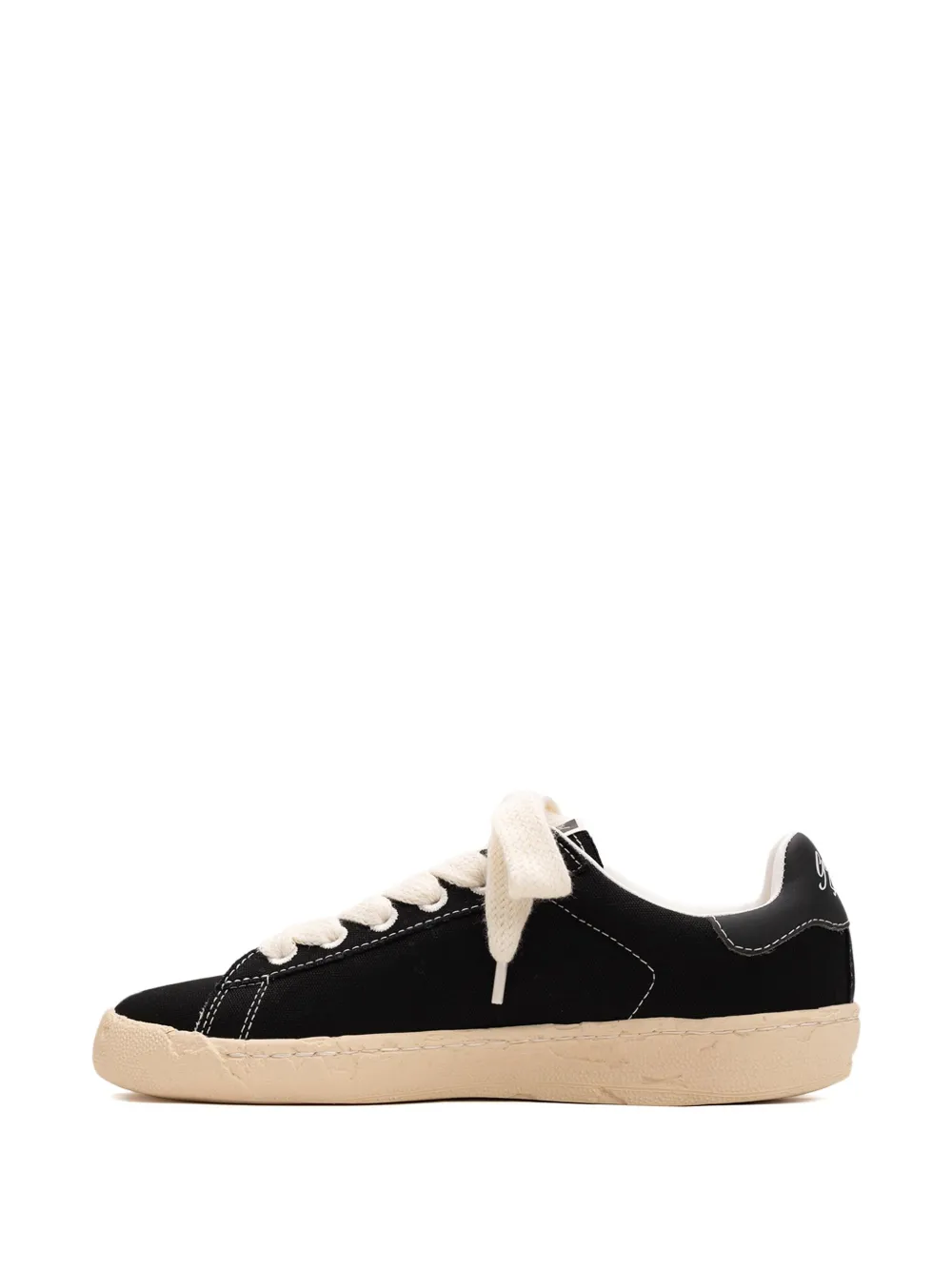 General Scale. past sole canvas sneakers Black