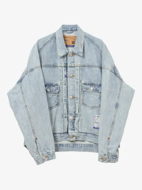 in・stru(men-tal). logo-print denim jacket