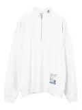 in･stru(men-tal). half-zip pullover sweatshirt - White