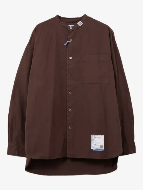 in･stru(men-tal). band-collar long-sleeve shirt