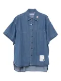 in･stru(men-tal). logo-patch denim shirt - Blue