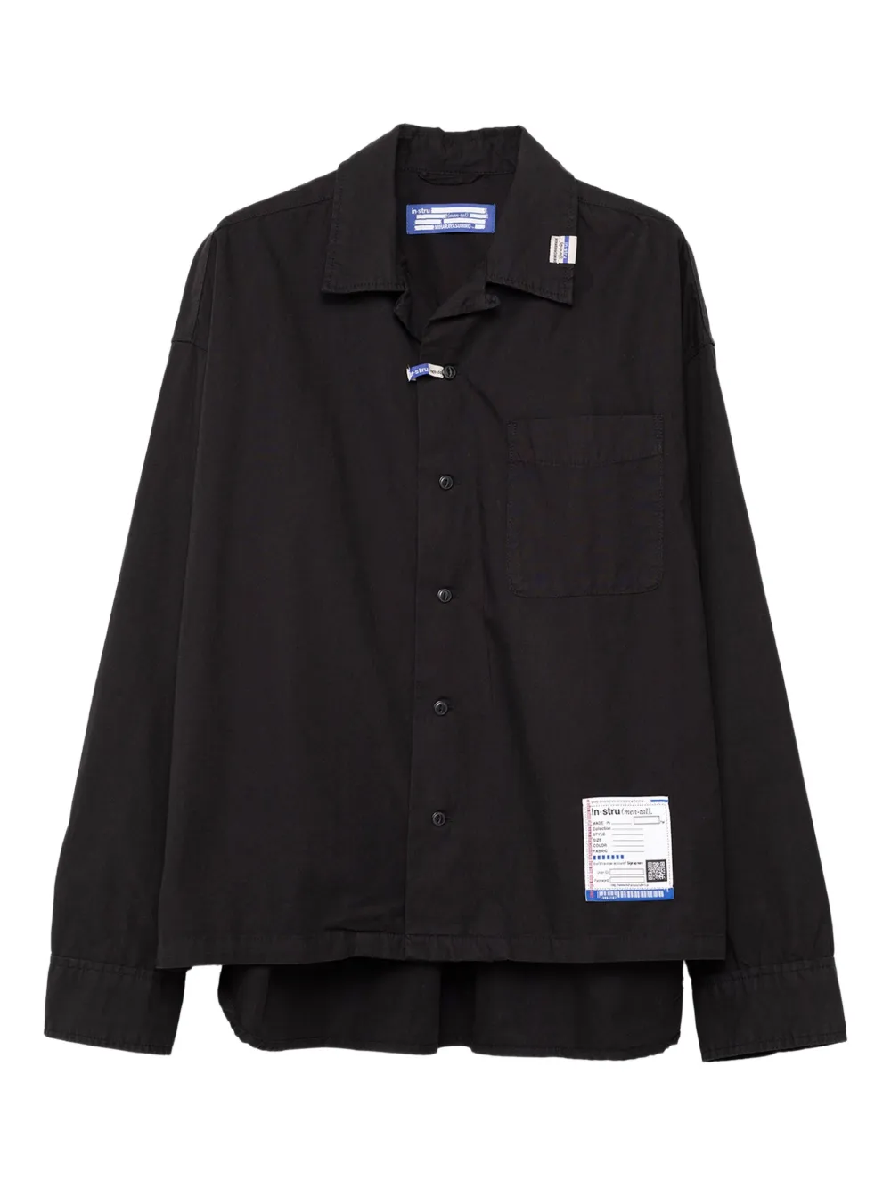 in･stru(men-tal). long-sleeve Oxford shirt | Black | Image 1