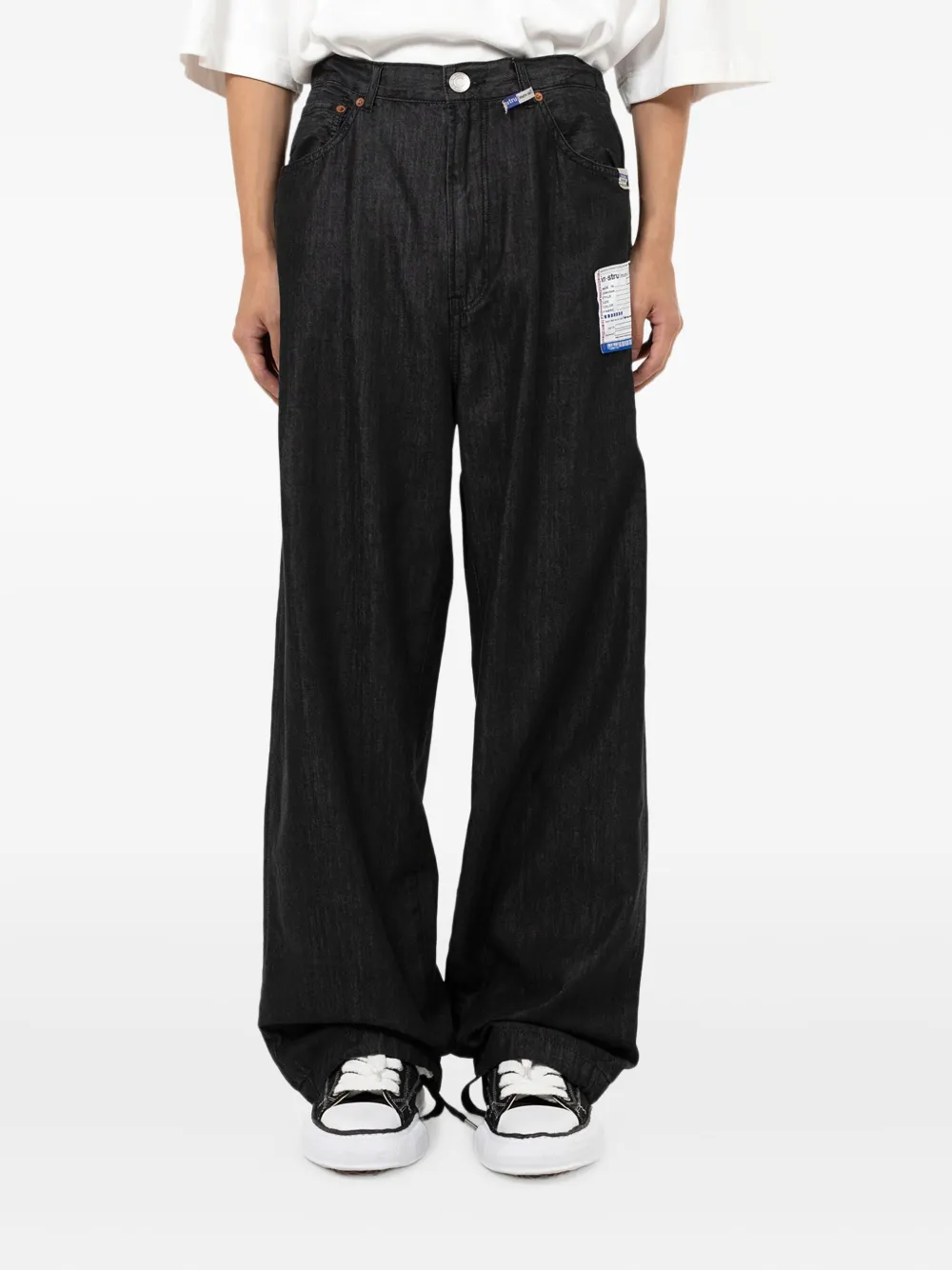 In･stru(men-tal). Denim jeans met trekkoord - Zwart