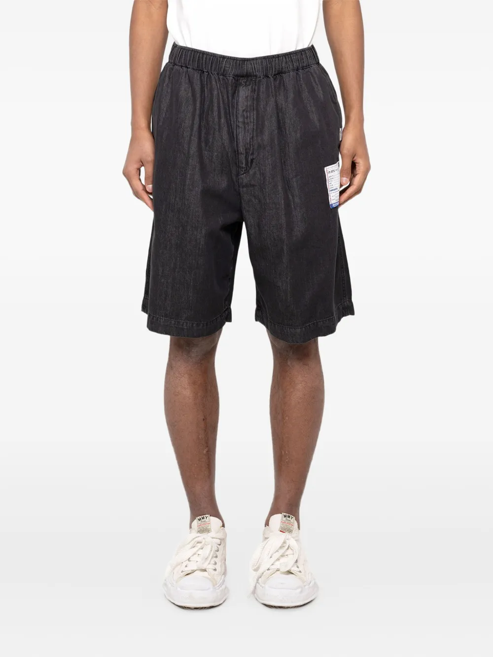 In･stru(men-tal). Spijkershorts met elastische taille - Zwart