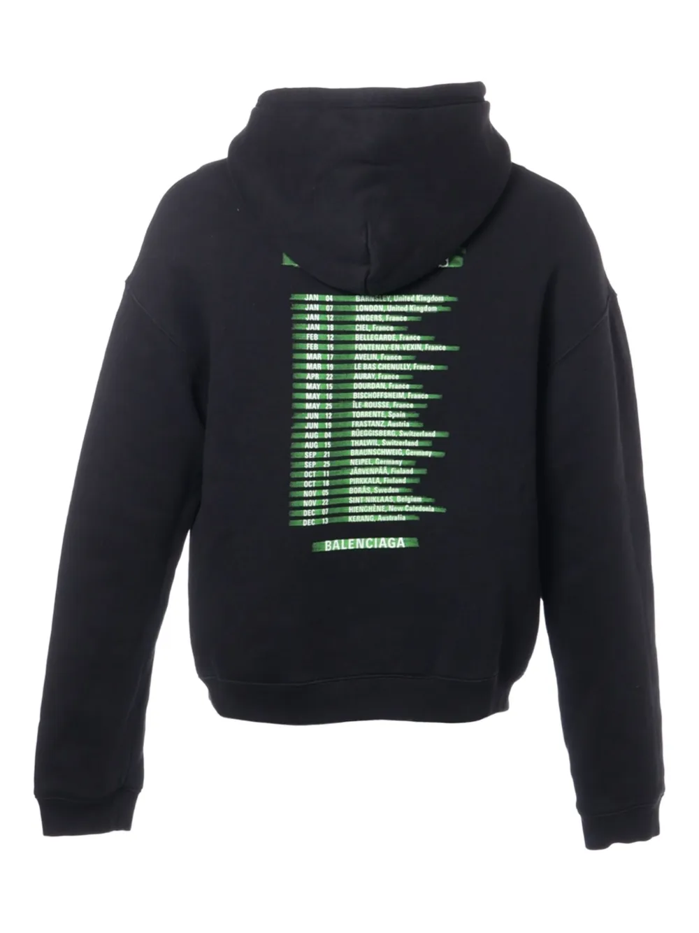 Pre-owned Balenciaga 2018 Speedhunter Graphic Hoodie In Black