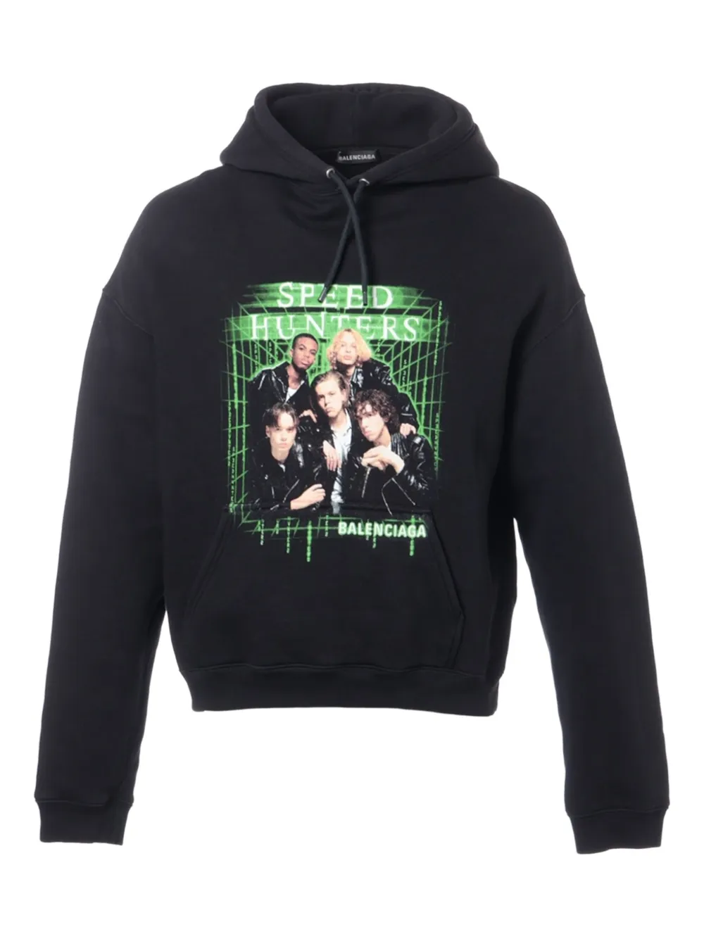 Pre-owned Balenciaga 2018 Speedhunter Graphic Hoodie In Black