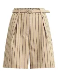 Favorite Daughter pinstripe belted shorts - Neutrals