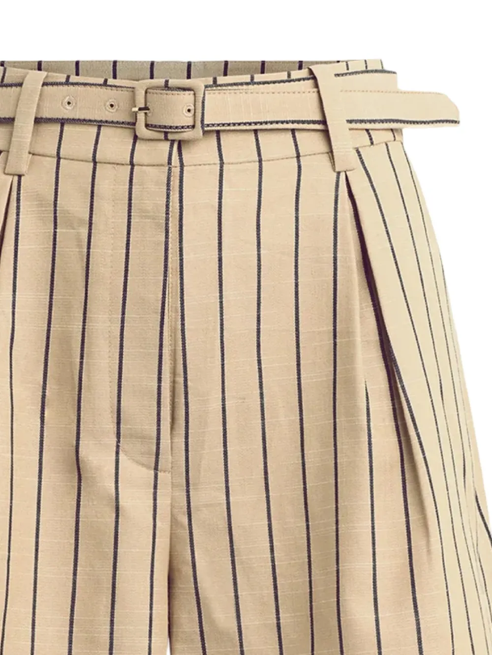 Favorite Daughter Shorts met krijtstreep en ceintuur - Beige