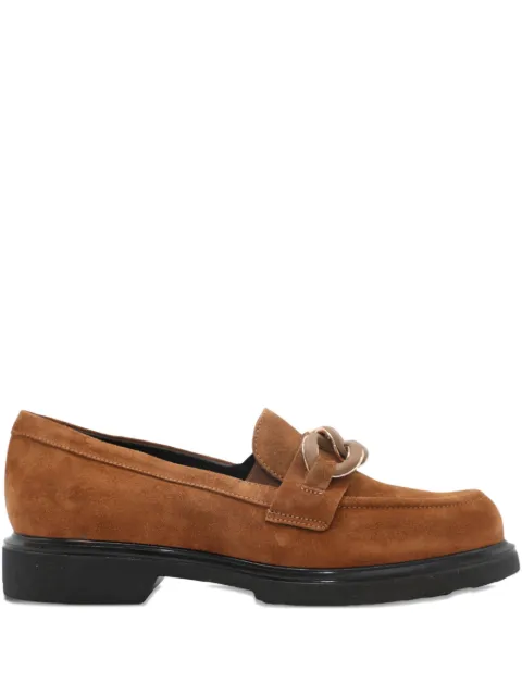 Ron White chain-embellished leather loafers