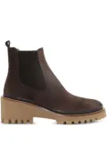 Ron White Emmaline elastic-panelled wedge boots - CHOCOLATE