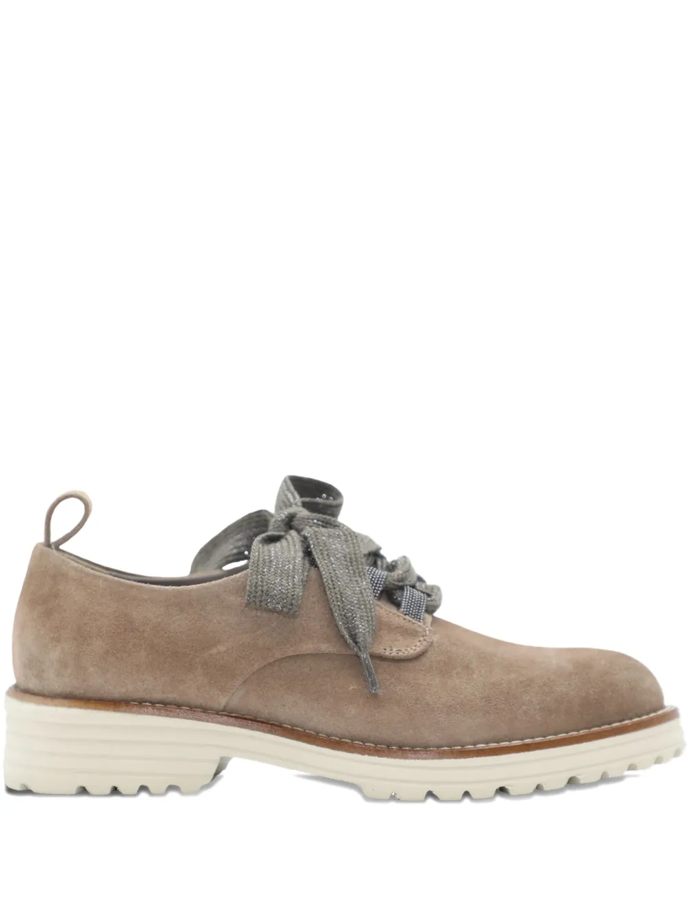 Ron White lace-up suede loafers Brown