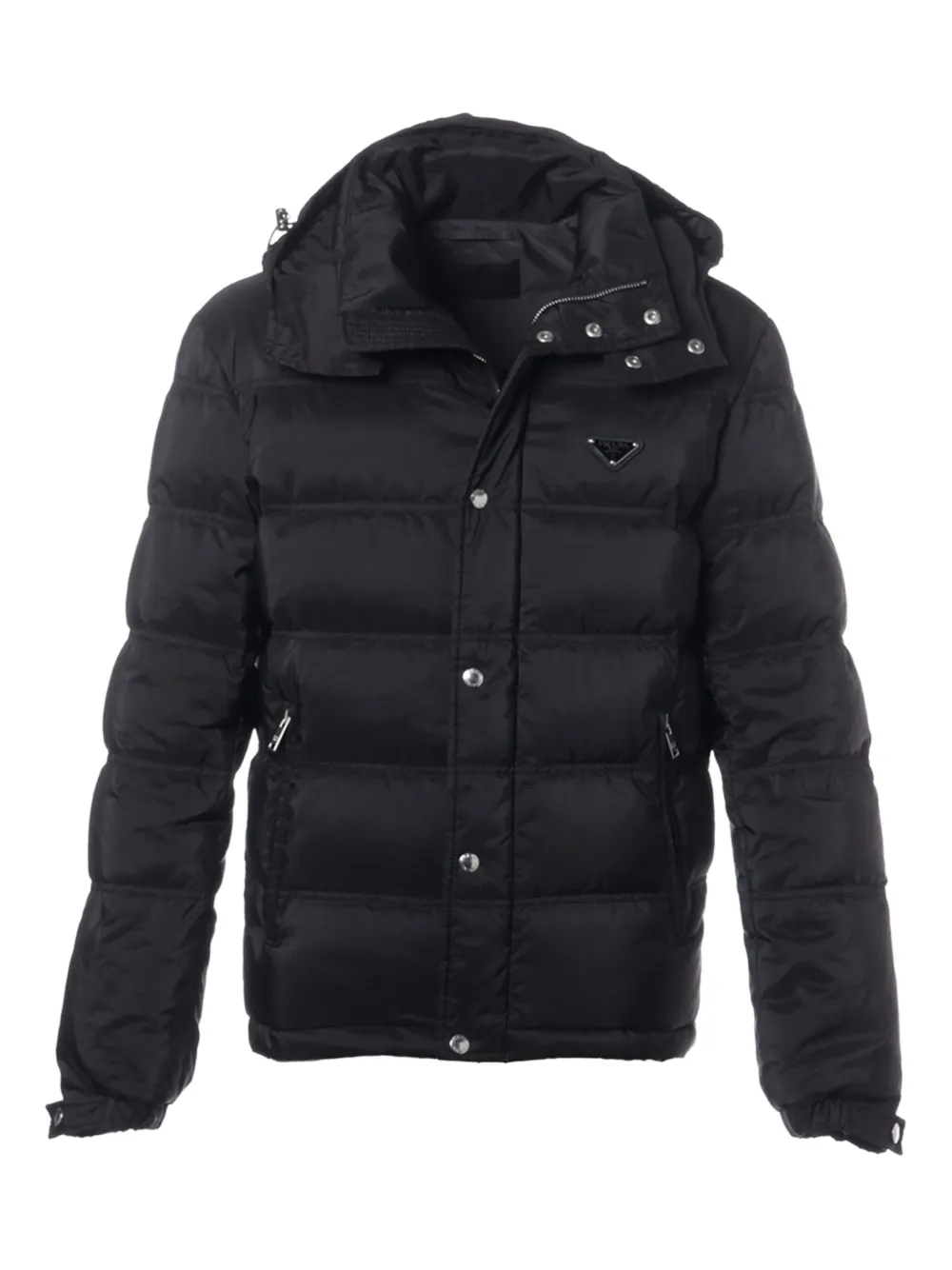 Prada Pre-Owned 2024 logo-triangle jacket - ブラック Prada Pre-Owned 2024 logo-triangle jacket - ブラック