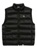 AAPE BY *A BATHING APE® Moonface logo down gilet - Black