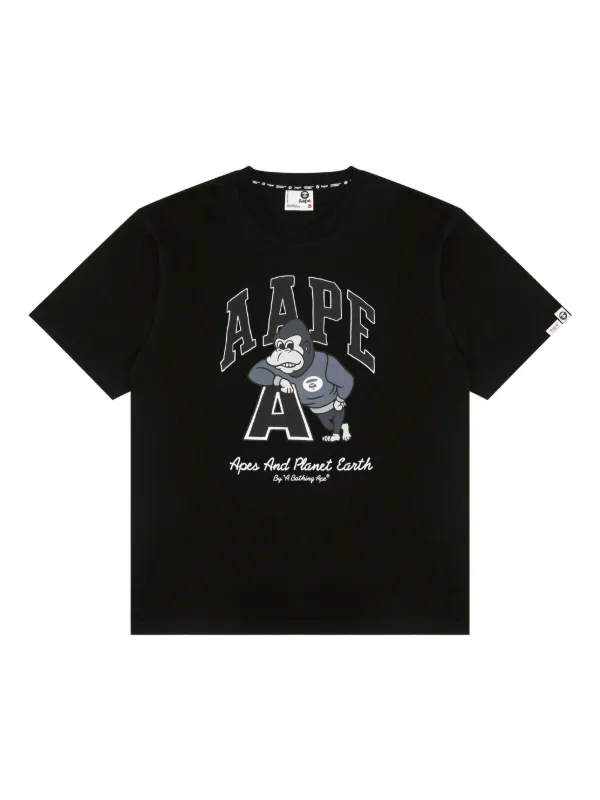 AAPE BY *A BATHING APE® Ape Graphic T-shirt | Black | FARFETCH