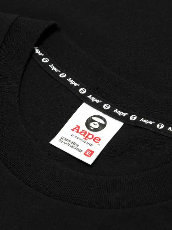 AAPE UNIVERSE 黒 Tシャツ Sサイズ AAPE BY *A BATHING APE® Aape Universe ロゴ Tシャツ