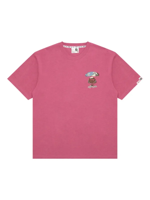 AAPE BY *A BATHING APE® Ape Head グラフィック Tシャツ | ピンク