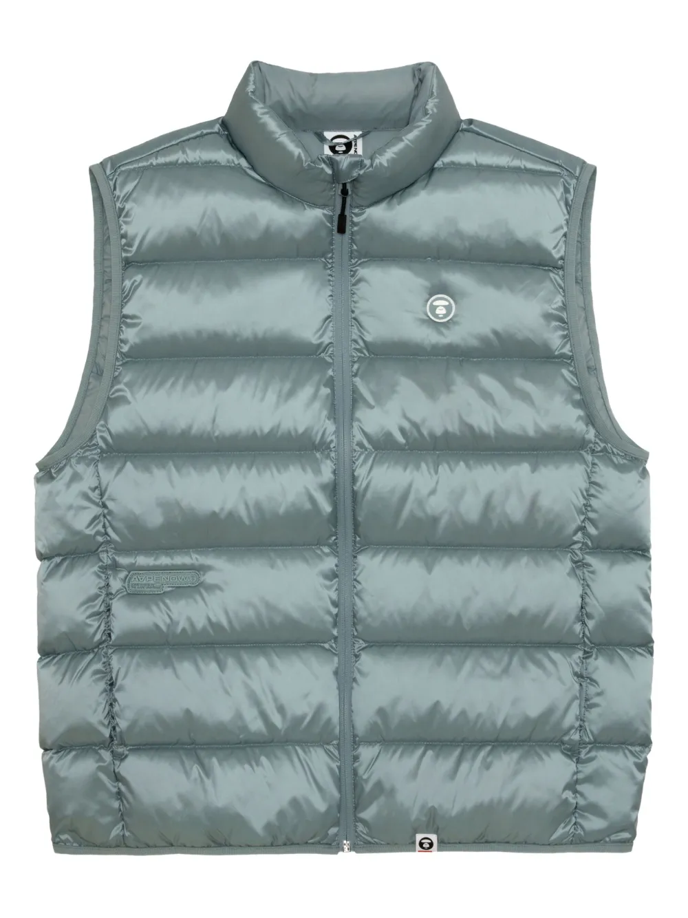 logo-patch quilted gilet