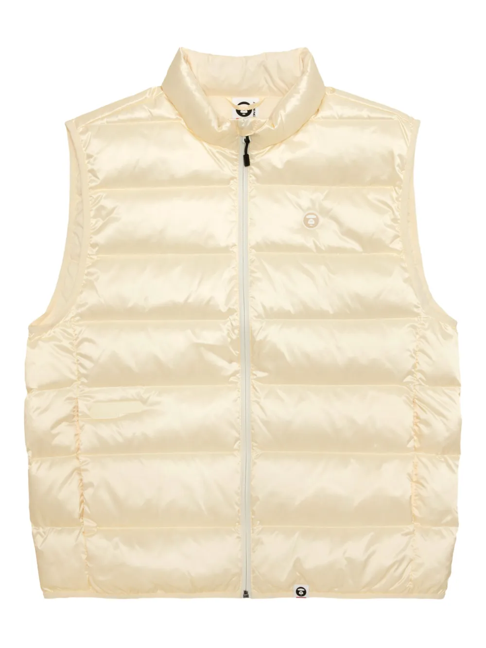 quilted logo-plaque gilet