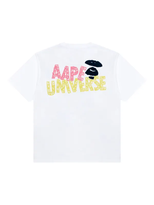 AAPE BY *A BATHING APE® Aape Universe Tシャツ | ホワイト | FARFETCH JP