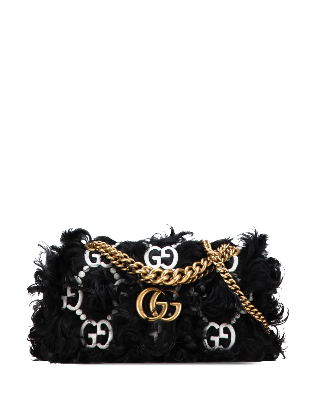 Gucci Pre-Owned 2016-2025 Small GG Marmont Embroidered Shearling Gucci Pre-Owned 2016-2025 Small GG Marmont Embroidered Shearling