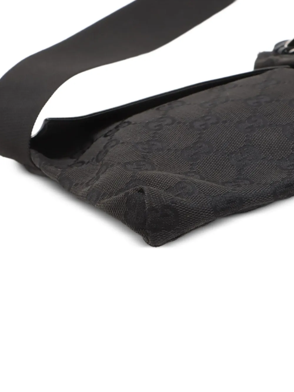 Pre-owned Gucci 1990-2010s Gg Pattern Belt Bag In Black