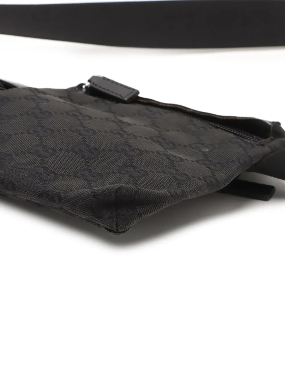 Pre-owned Gucci 1990-2010s Gg Pattern Belt Bag In Black