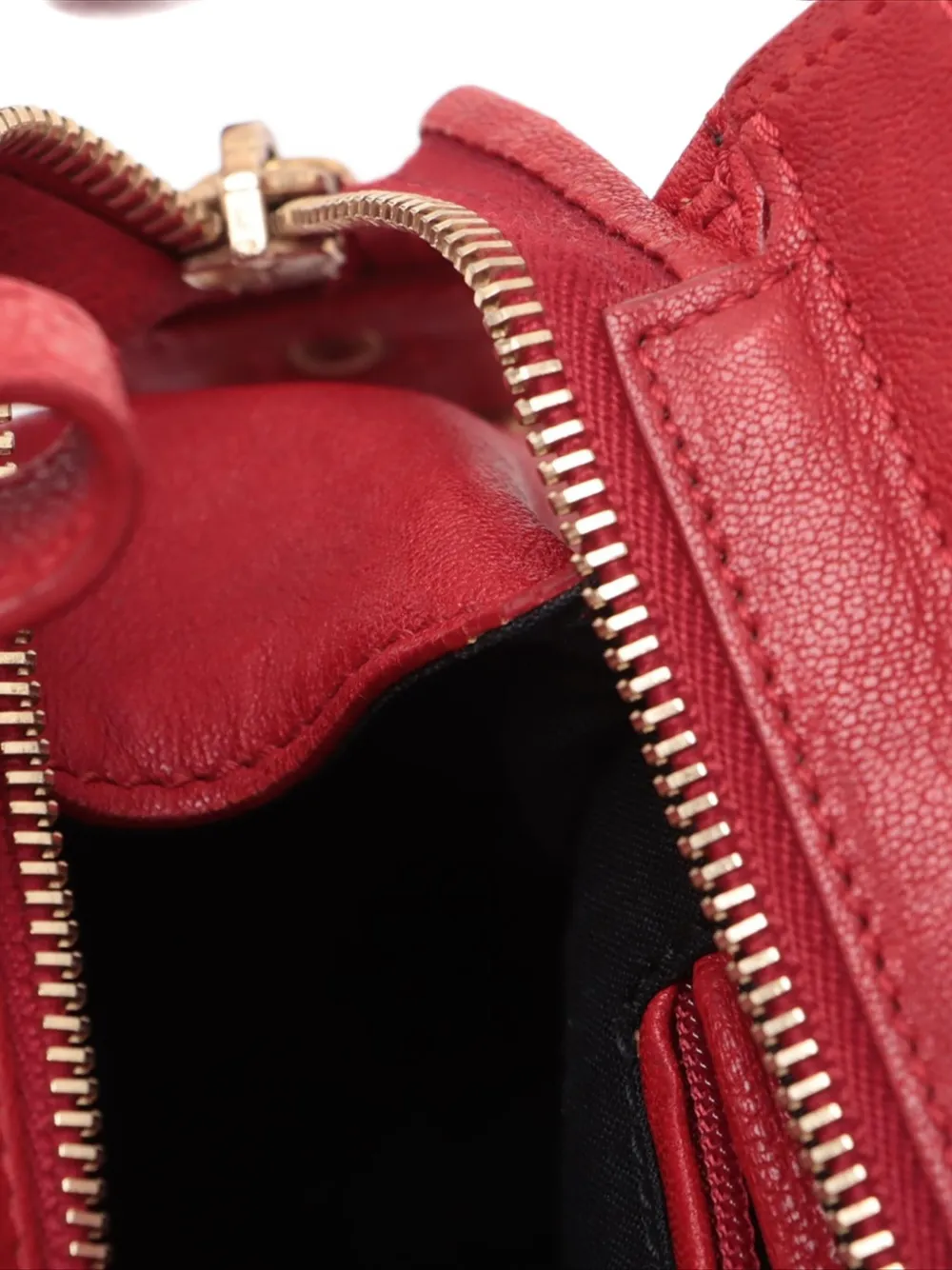 Pre-owned Saint Laurent 2000-2015 Small Cabas Chyc Y-shaped Clasp Tote Bag In Red