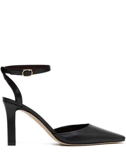 The Row ankle-strap pointed-toe flats