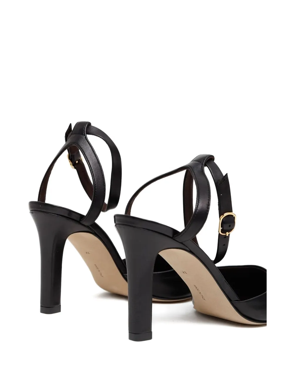 The Row ankle-strap pointed-toe flats Black