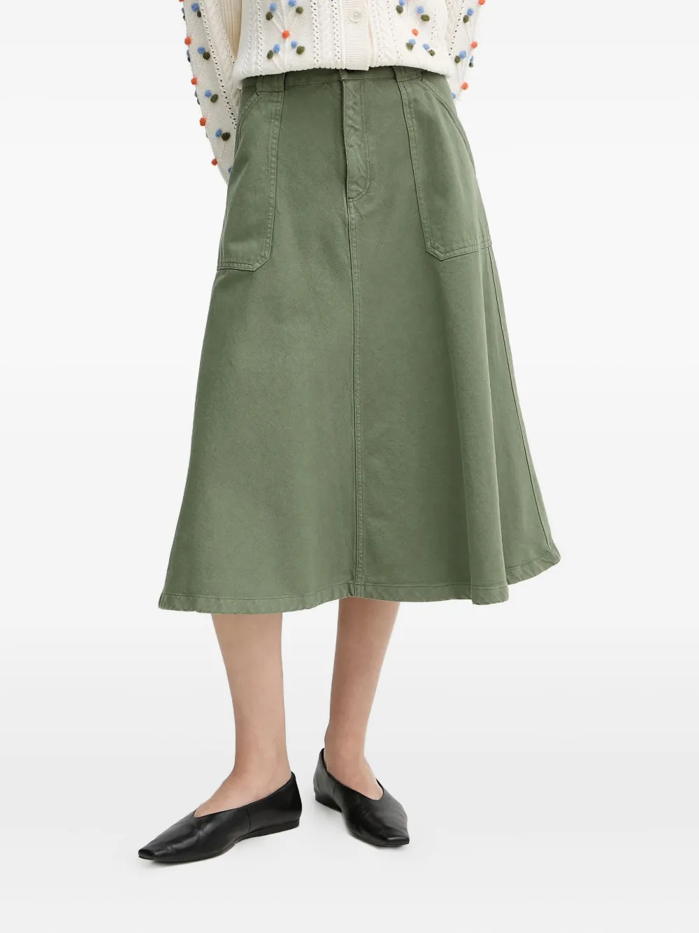 Laurie midi A-line skirt