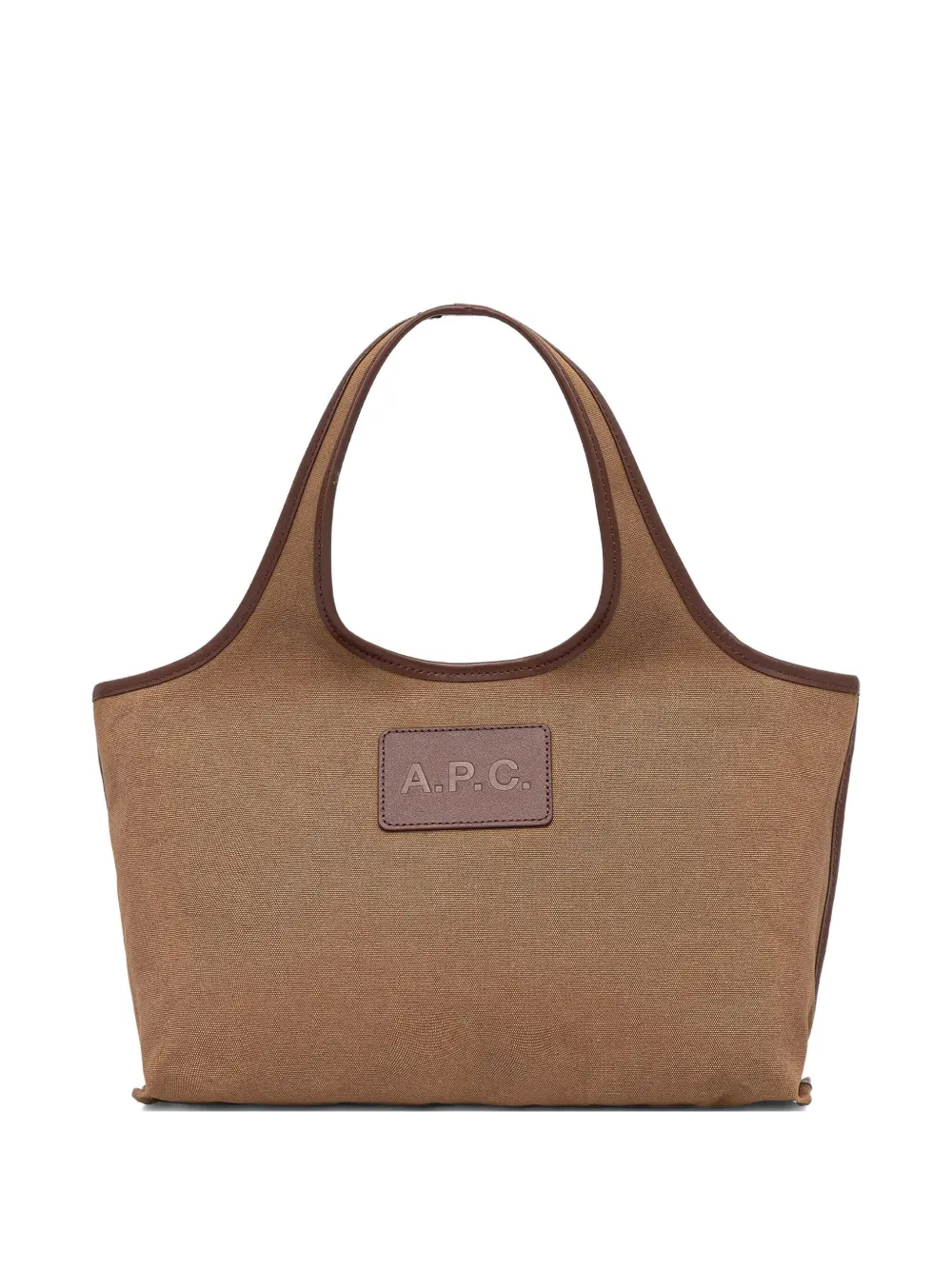 medium Harper leather-trimmed canvas tote bag