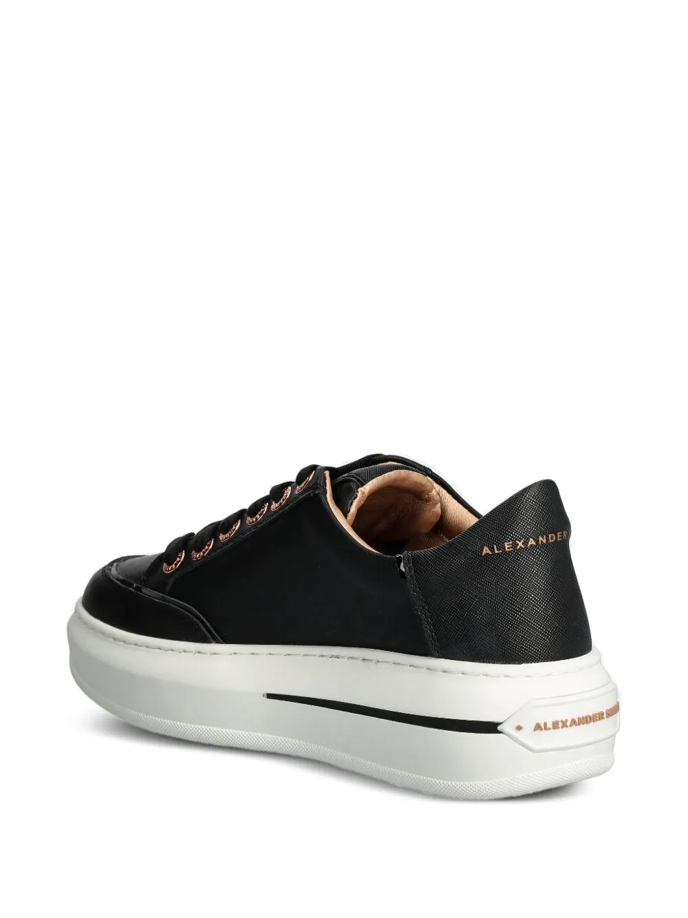Alexander Smith lace-up platform low-top sneakers - Zwart