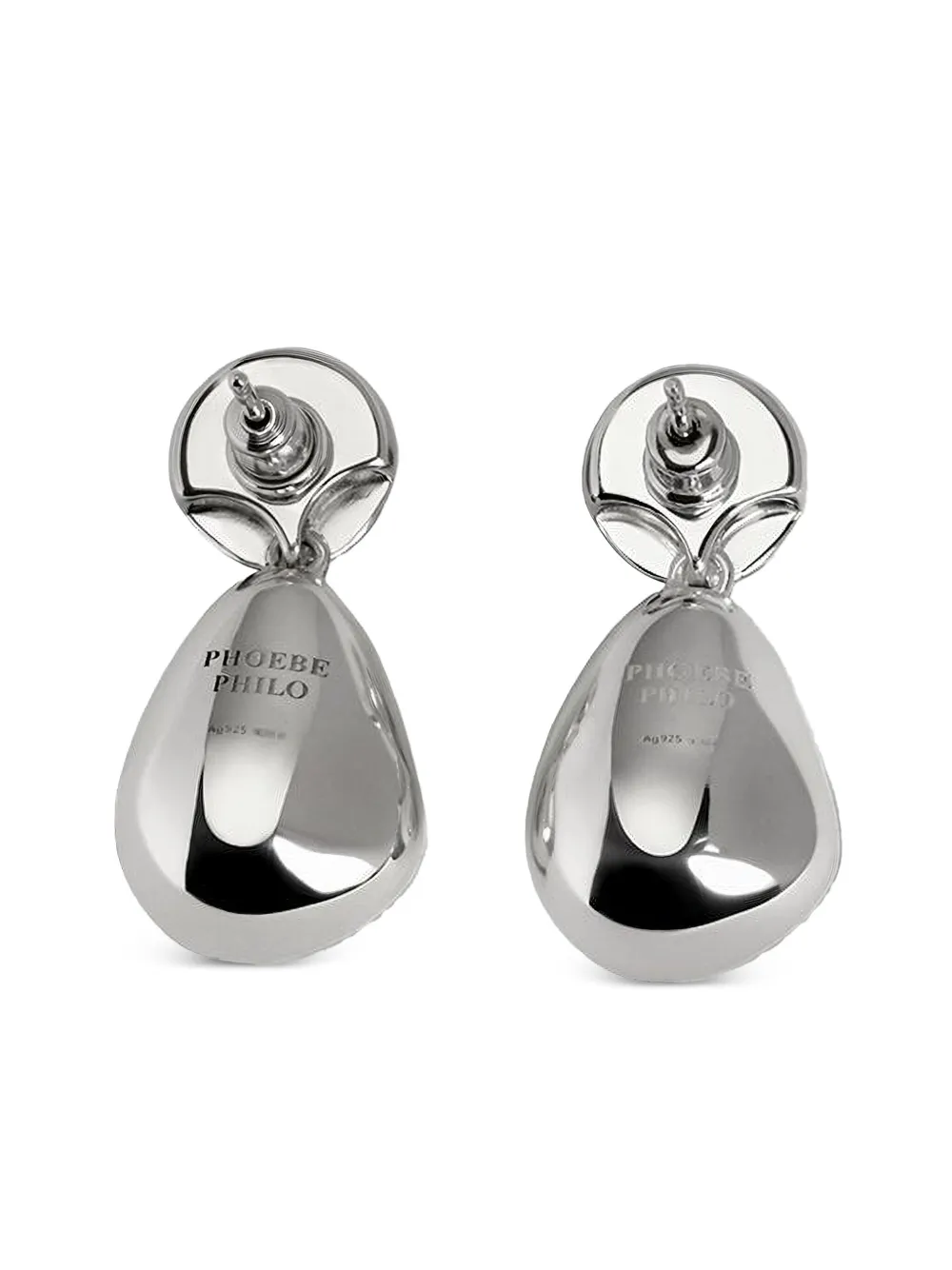 Phoebe Philo Double Ball oorbellen - Zilver