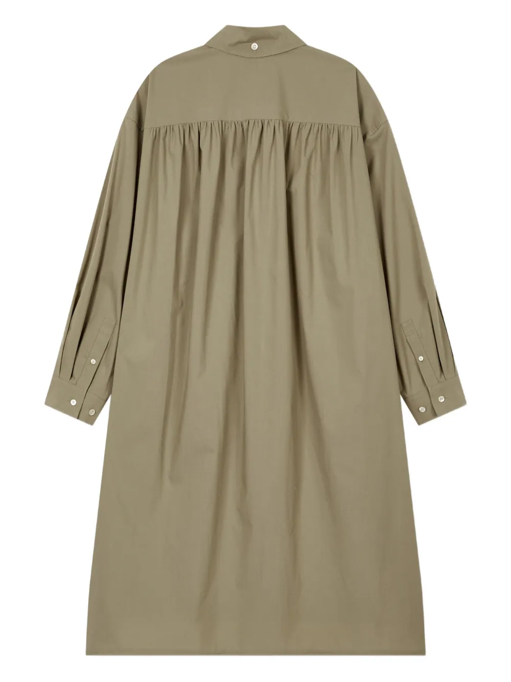 STUDIO TOMBOY long-sleeve collared shirt dress - Groen
