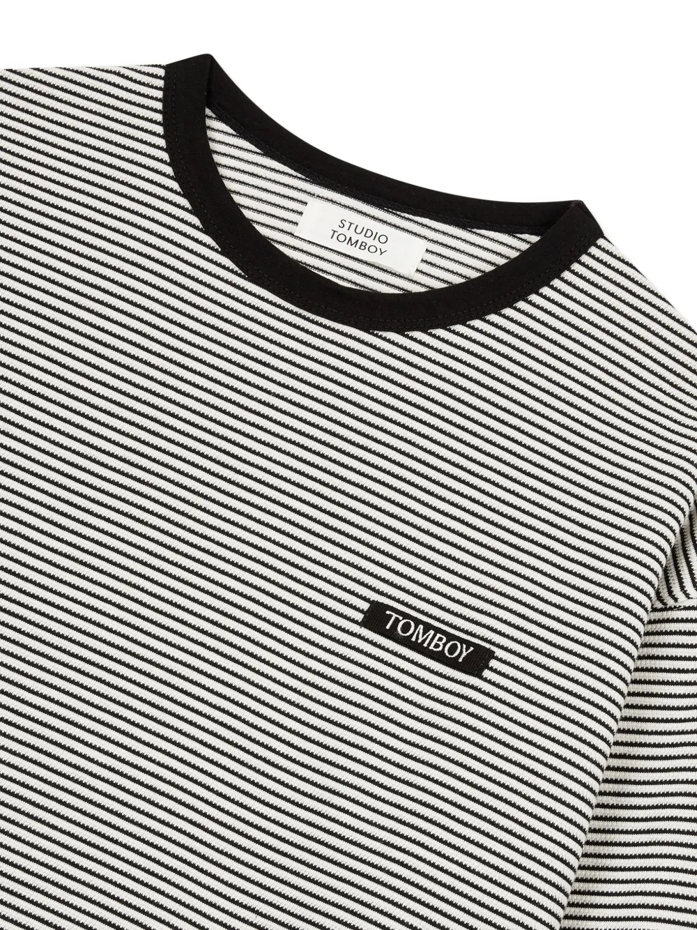 Studio Tomboy Striped Ringer T-shirt In Black