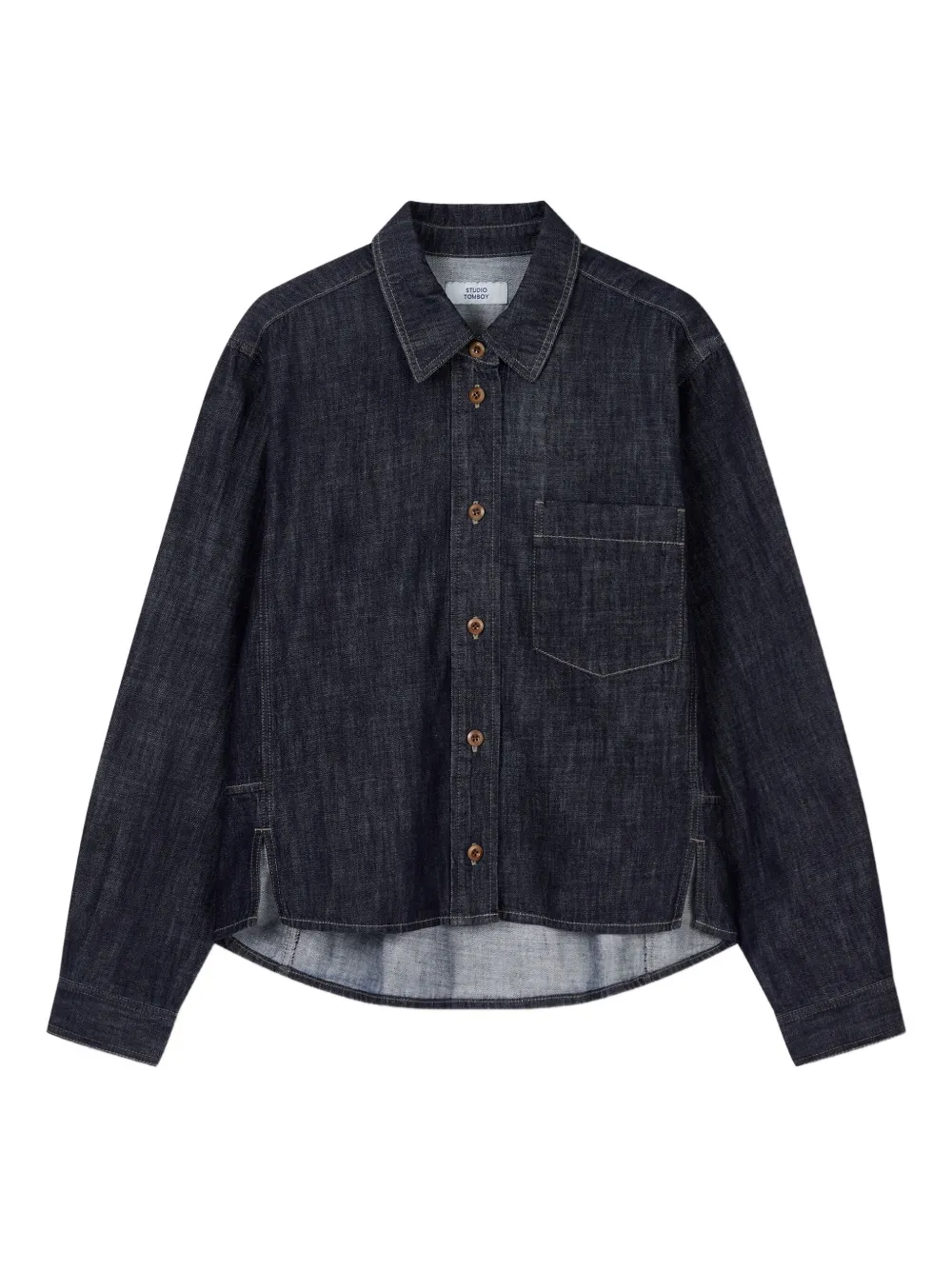 STUDIO TOMBOY Blouse met opgestikte zak Blauw