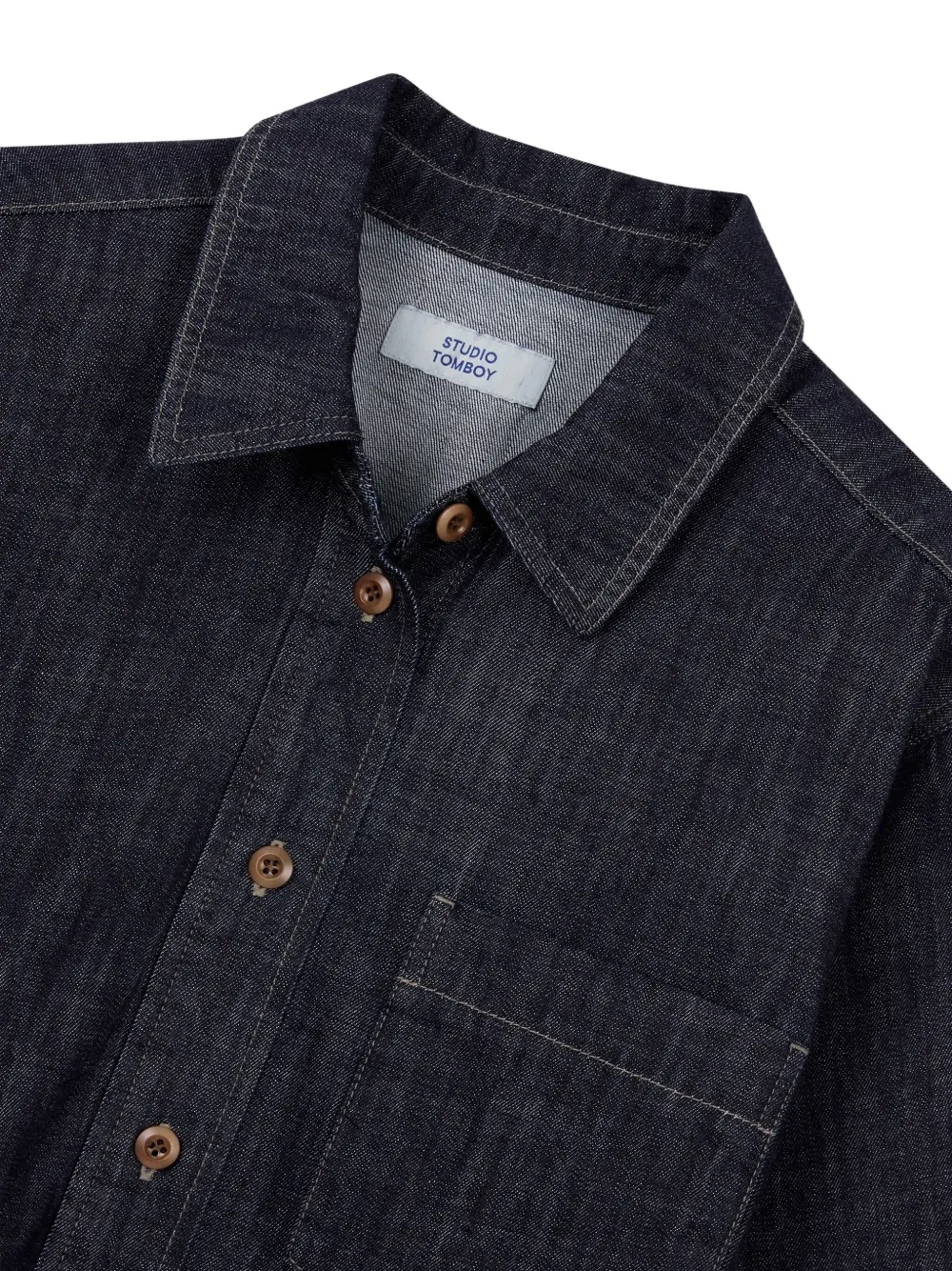 STUDIO TOMBOY Blouse met opgestikte zak Blauw